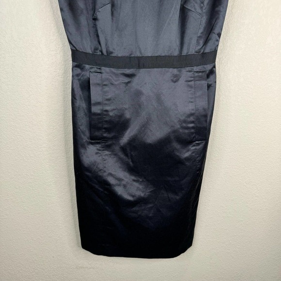 Marc by Marc Jacobs Sheath Dress Size 4 Black Silky Classic Sleeveless Cocktail - Picture 5 of 16